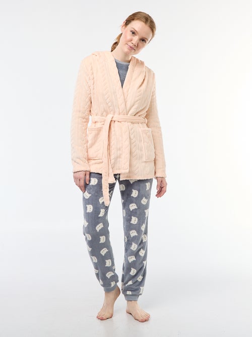 Morbido accappatoio in pile - Kiabi