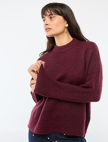 Maglione morbido in mohair e lana