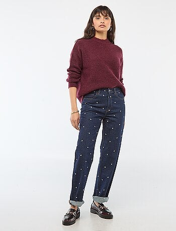 Maglione morbido in mohair e lana