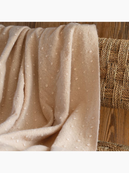 Morbido plaid con frange effetto mohair - Kiabi