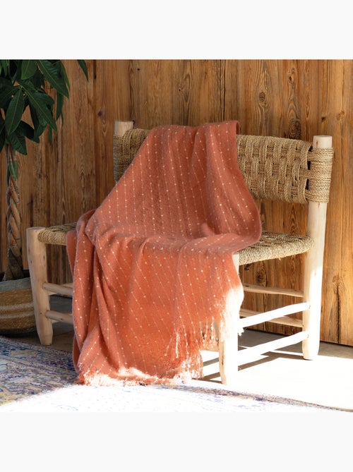 Morbido plaid con frange effetto mohair - Kiabi