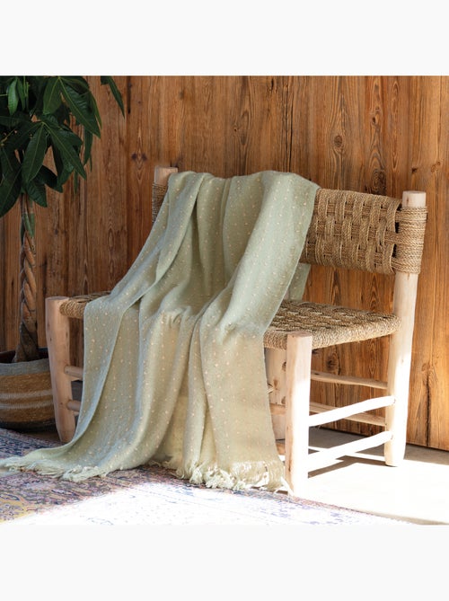 Morbido plaid con frange effetto mohair - Kiabi