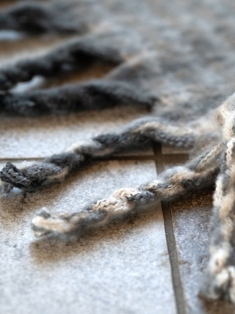 Morbido plaid in mohair Grigio - Kiabi