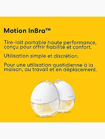 Motion InBra – Tiralatte Elettrico Doppio Portatile Senza Mani, Ultra Leggero e Silenzioso,
