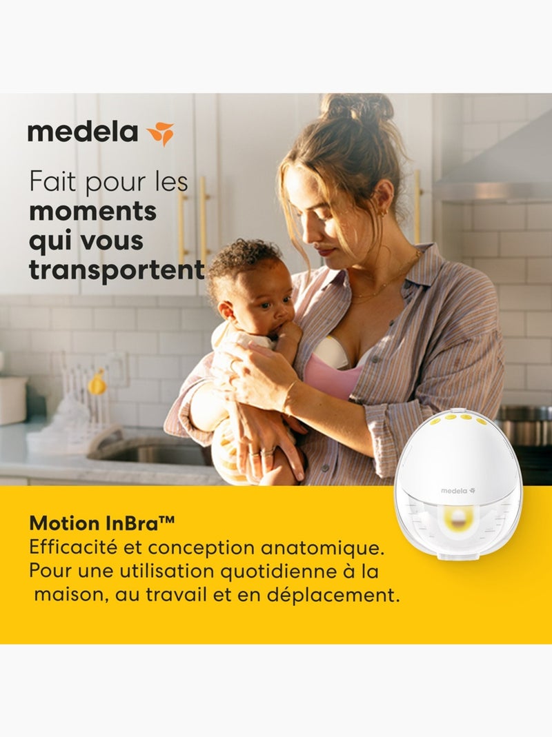 Motion InBra – Tiralatte Elettrico Doppio Portatile Senza Mani, Ultra Leggero e Silenzioso, Trasparente - Kiabi