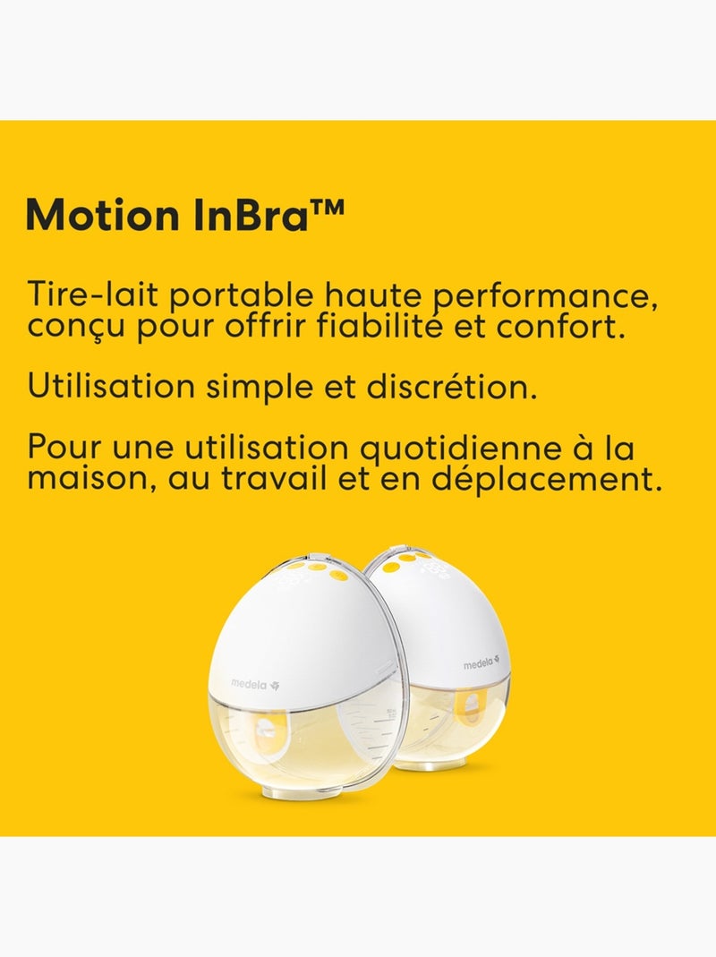 Motion InBra – Tiralatte Elettrico Doppio Portatile Senza Mani, Ultra Leggero e Silenzioso, Trasparente - Kiabi