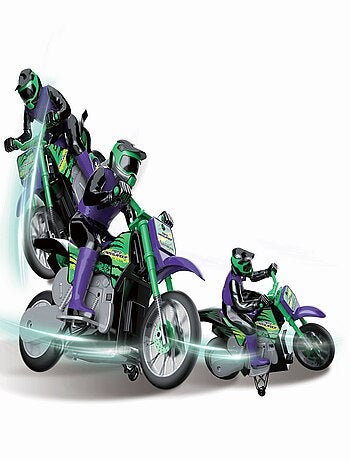 Moto Crosslander? 2.4Ghz, acrobazia estrema con effetti di luce.