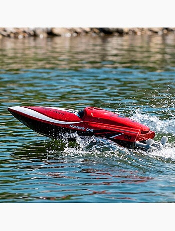 Motoscafo radiocomandato rosso + 4 anni di speed&go
