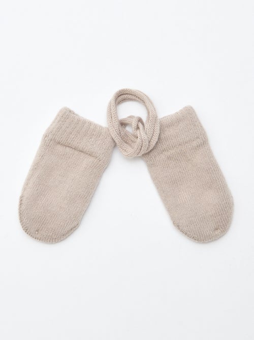 Muffole in pile lavorate a maglia - Kiabi