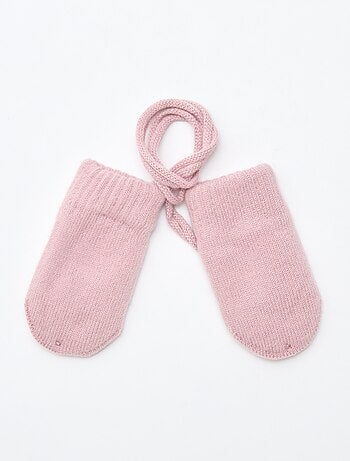 Muffole in pile lavorate a maglia