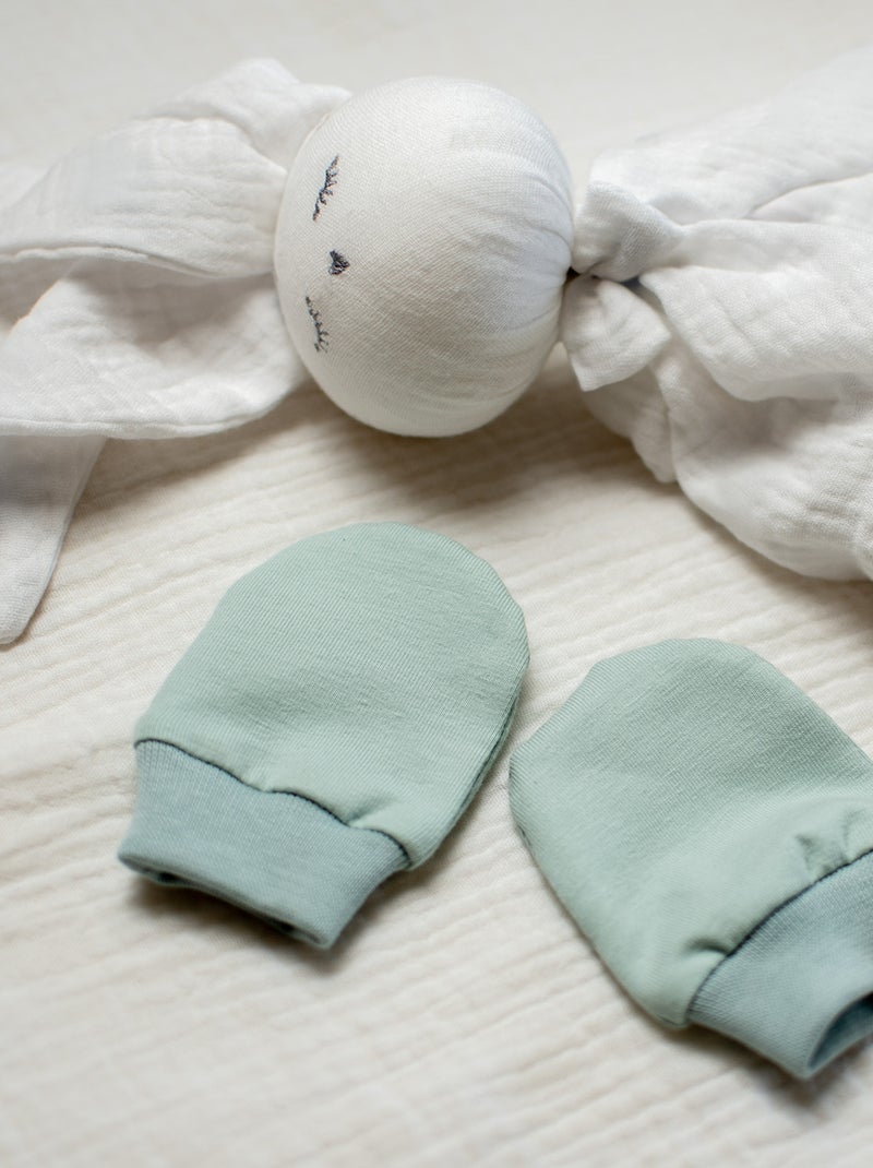 Muffole neonato anti-graffio cotone | sevira kids | sevira kids Bianco - Kiabi