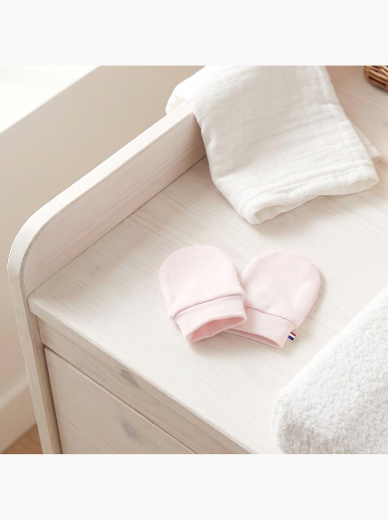 Muffole neonato anti-graffio cotone | sevira kids | sevira kids Rosa - Kiabi