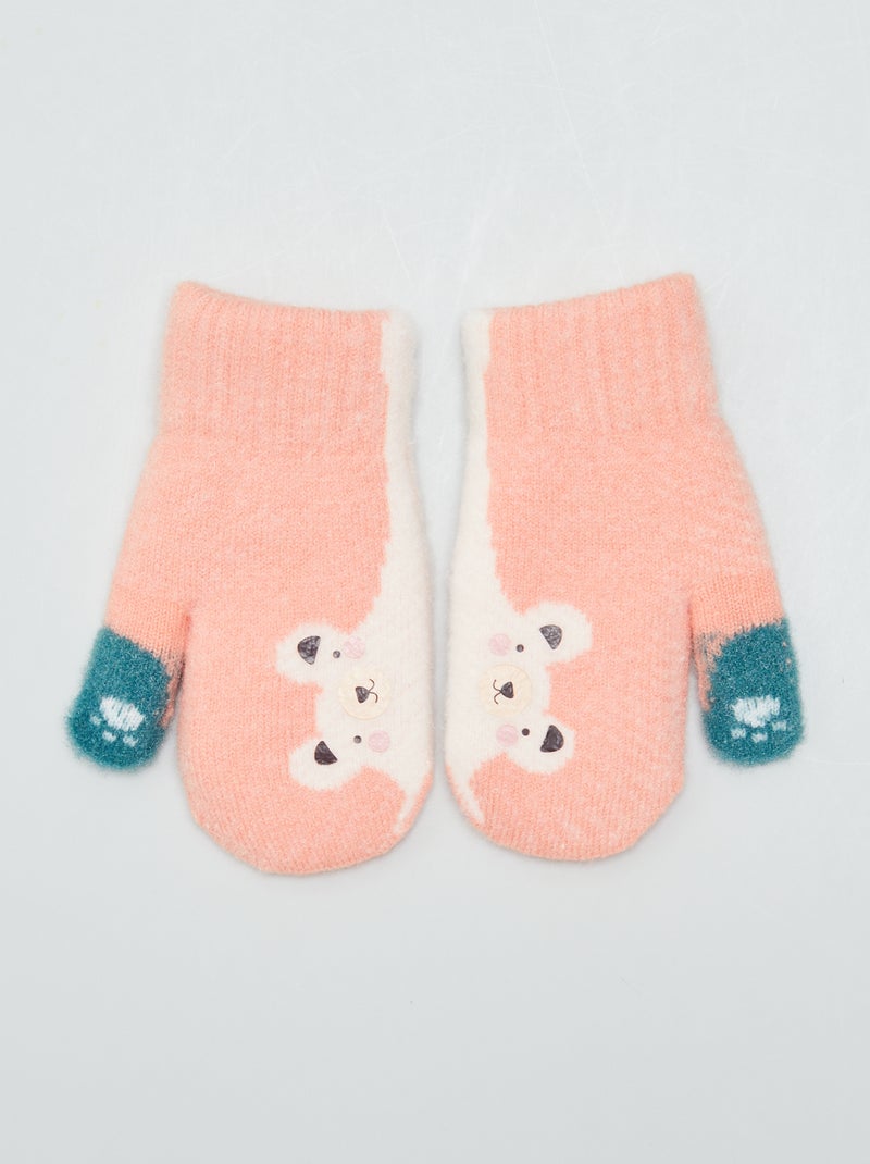 Muffole 'orsi' foderate ROSA - Kiabi