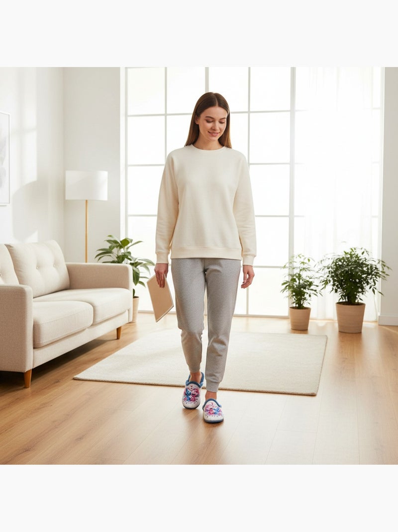 Mule donna ozabi stampa cartoni animati, fabbrica spagna Blu - Kiabi