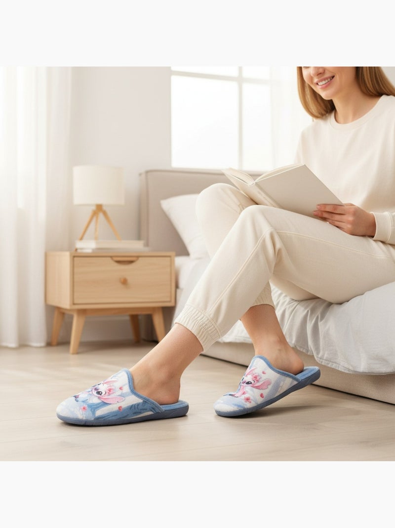 Mule donna ozabi stampa cartoni animati, fabbrica spagna Blu laguna - Kiabi