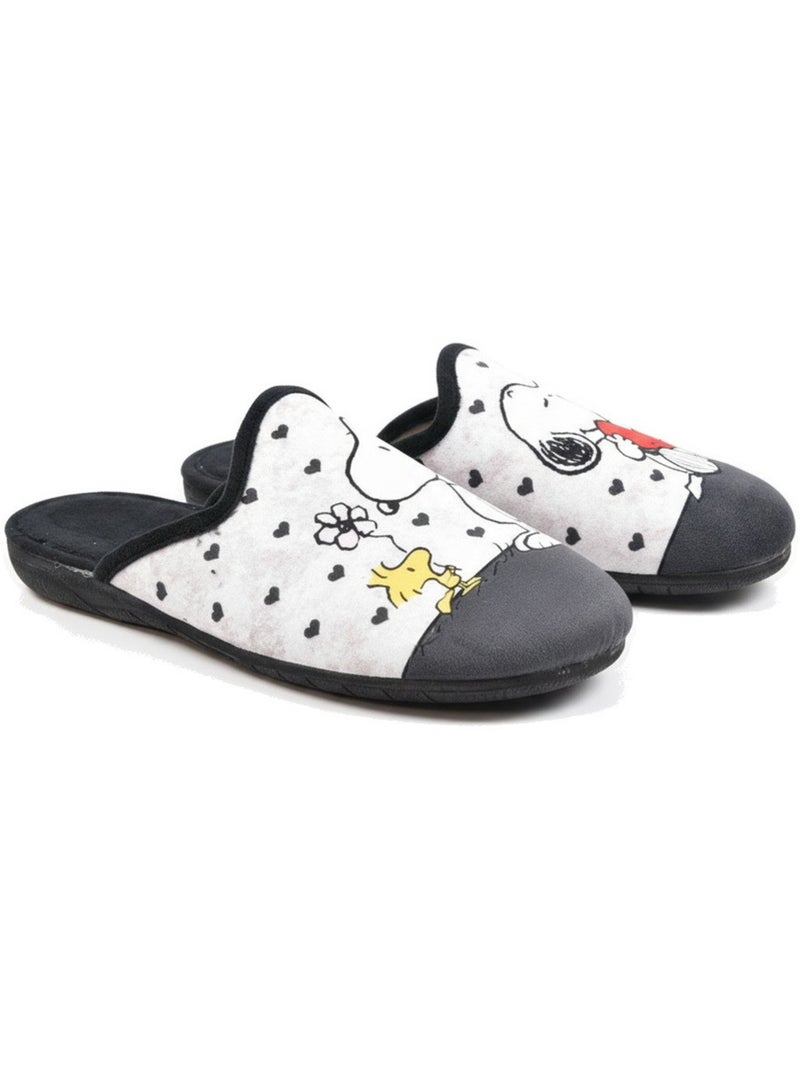 Mule donna ozabi stampa cartoni animati, fabbrica spagna Grigio antracite - Kiabi