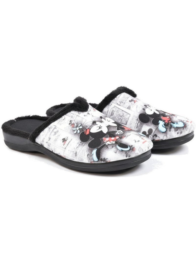 Mule donna ozabi stampa cartoni animati, fabbrica spagna Multicolore - Kiabi