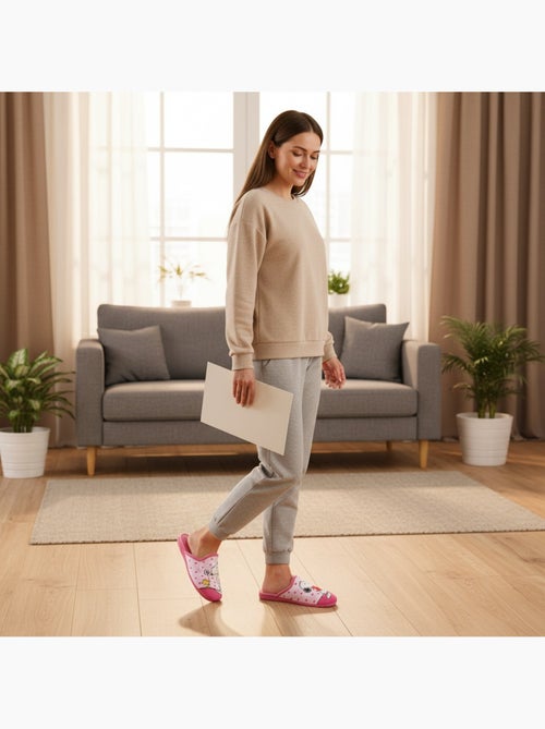 Mule donna ozabi stampa cartoni animati, fabbrica spagna - Kiabi Mule donna ozabi stampa cartoni animati, fabbrica spagna - Kiabi