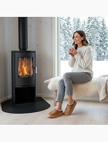 Mule donna stile scandinavo, interno felpato, suola antiscivolo ozabi
