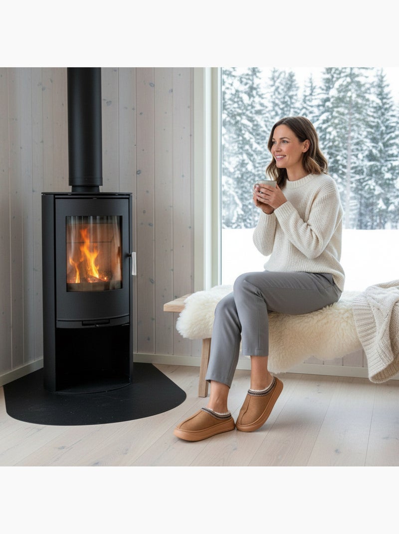 Mule donna stile scandinavo, interno felpato, suola antiscivolo ozabi Marrone - Kiabi