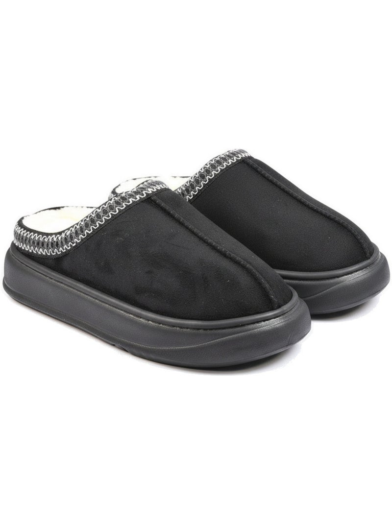 Mule donna stile scandinavo, interno felpato, suola antiscivolo ozabi Nero - Kiabi