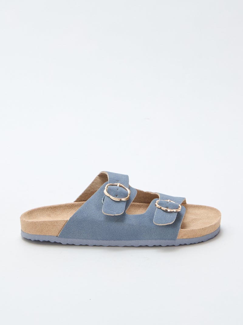 Mules a doppia fascia Blu - Kiabi