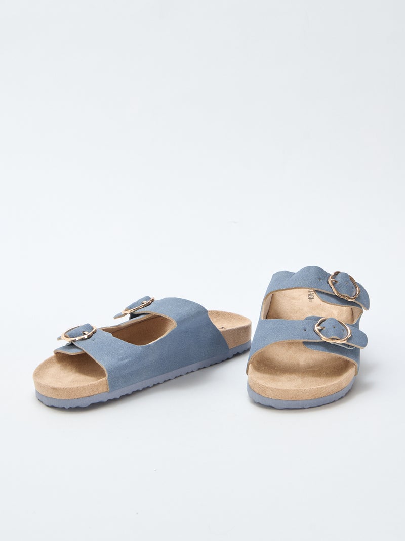 Mules a doppia fascia Blu - Kiabi