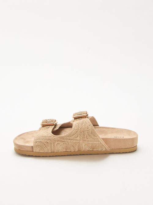 Mules a doppia fascia in macramè - Kiabi