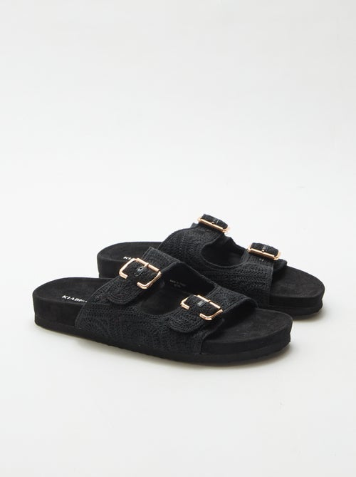 Mules a doppia fascia in macramè - Kiabi