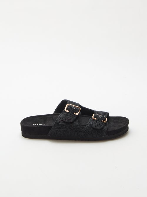 Mules a doppia fascia in macramè - Kiabi