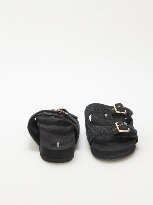 Mules a doppia fascia in macramè - Kiabi