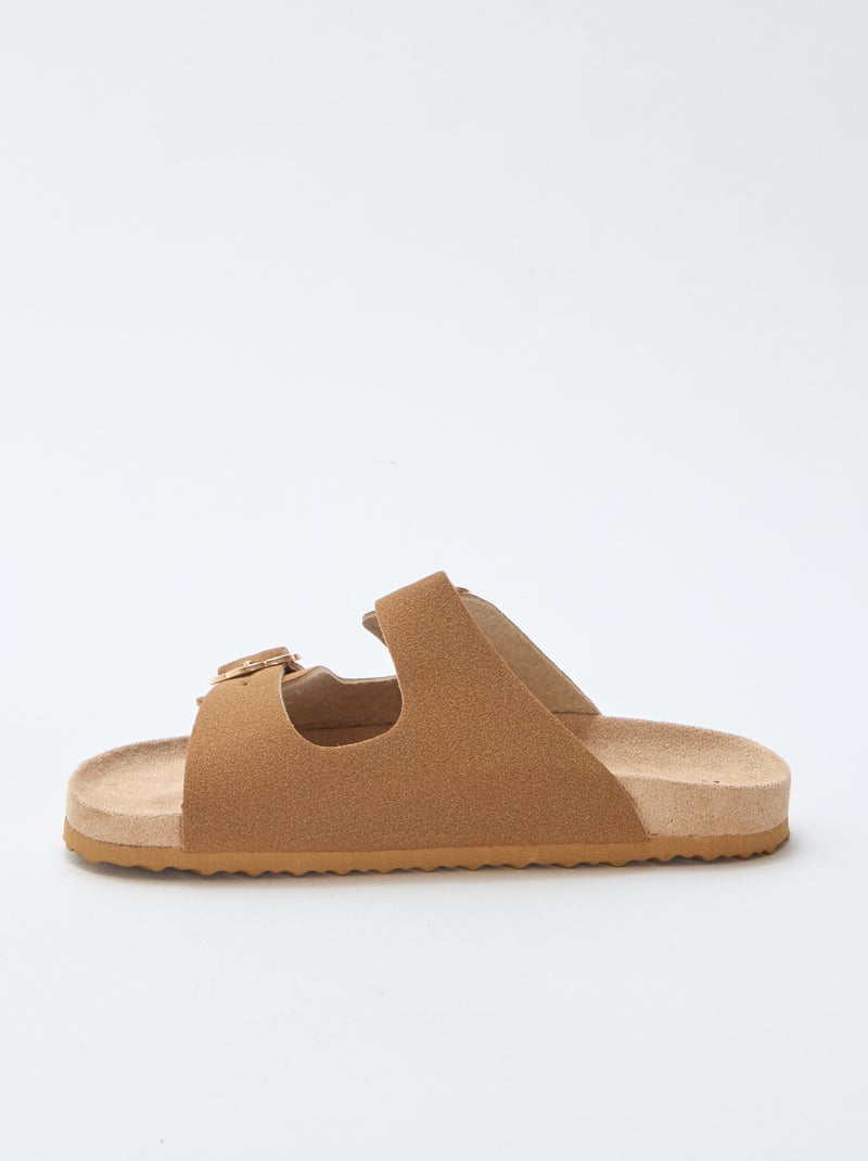 Mules a doppia fascia Marrone - Kiabi