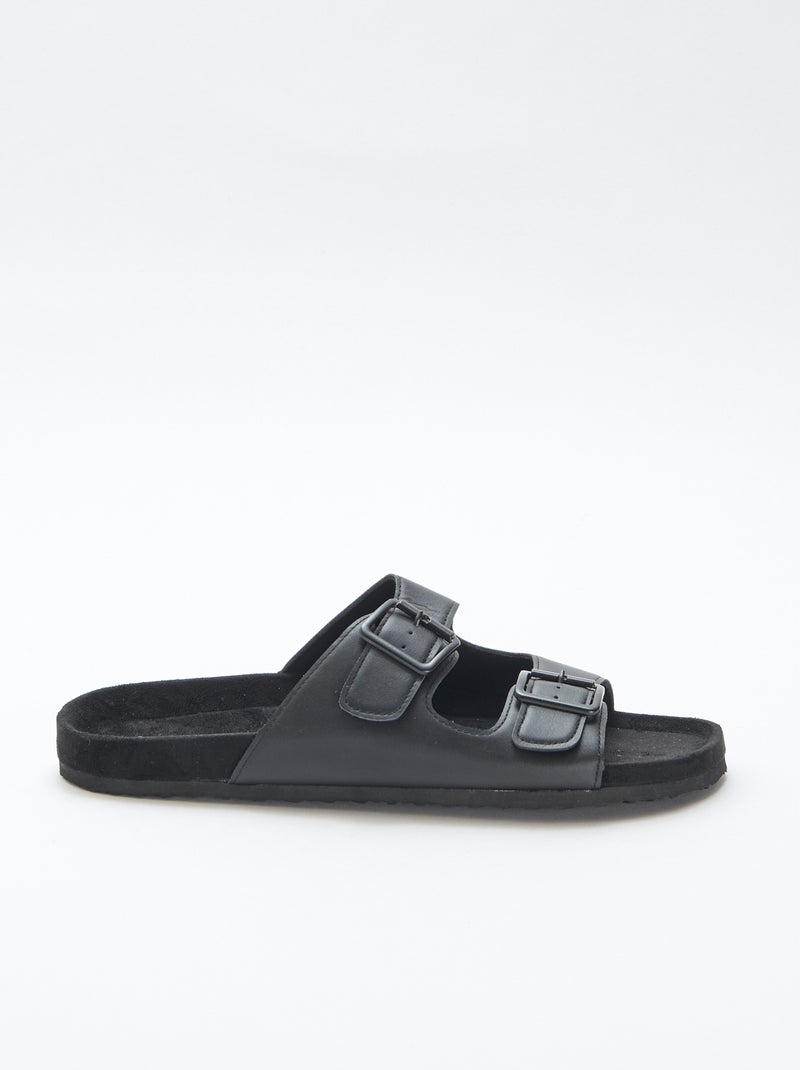 Mules a doppia fascia Nero - Kiabi