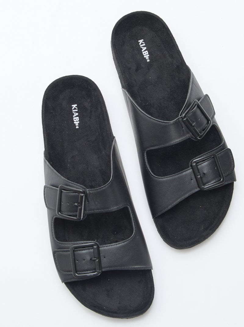Mules a doppia fascia Nero - Kiabi