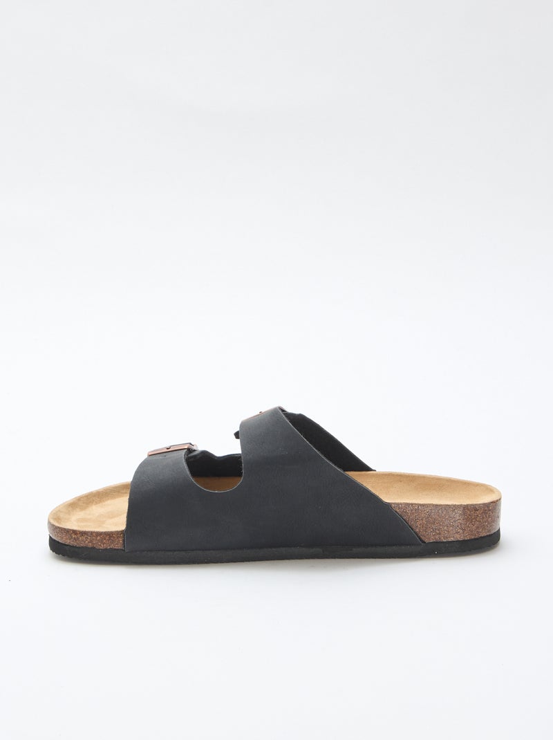 Mules a doppia fascia Nero - Kiabi