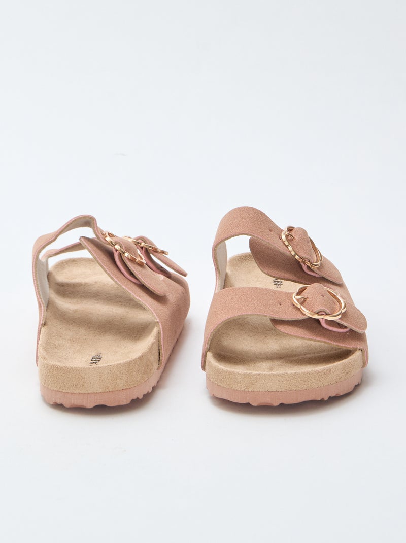 Mules a doppia fascia Rosa - Kiabi