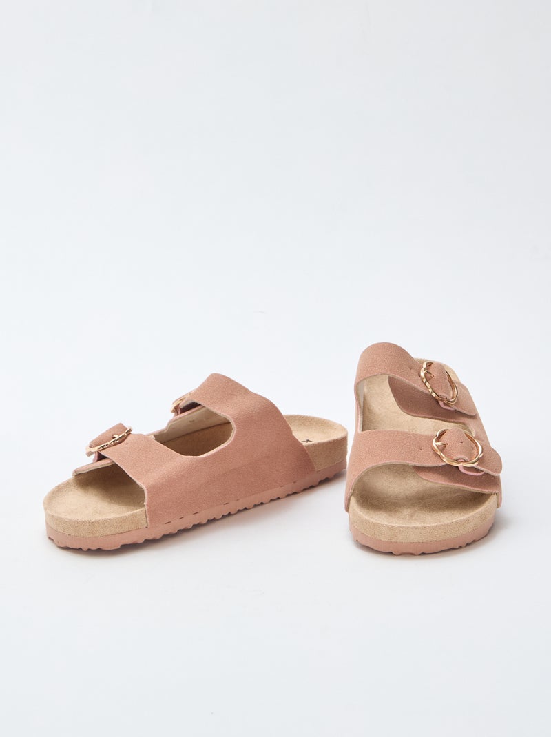 Mules a doppia fascia Rosa - Kiabi