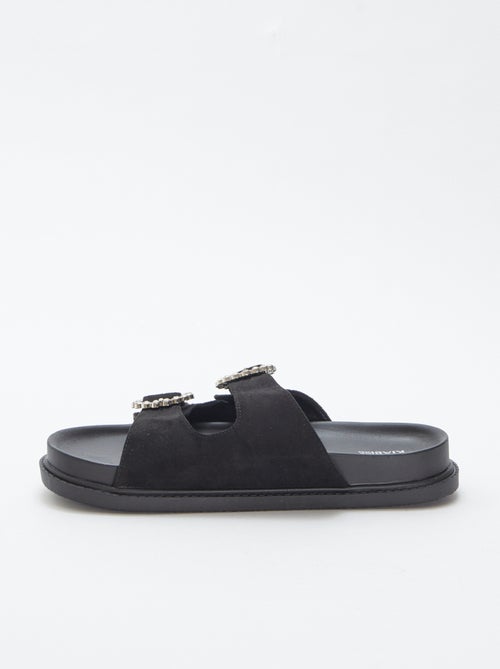 Mules a doppio cinturino con strass - Kiabi