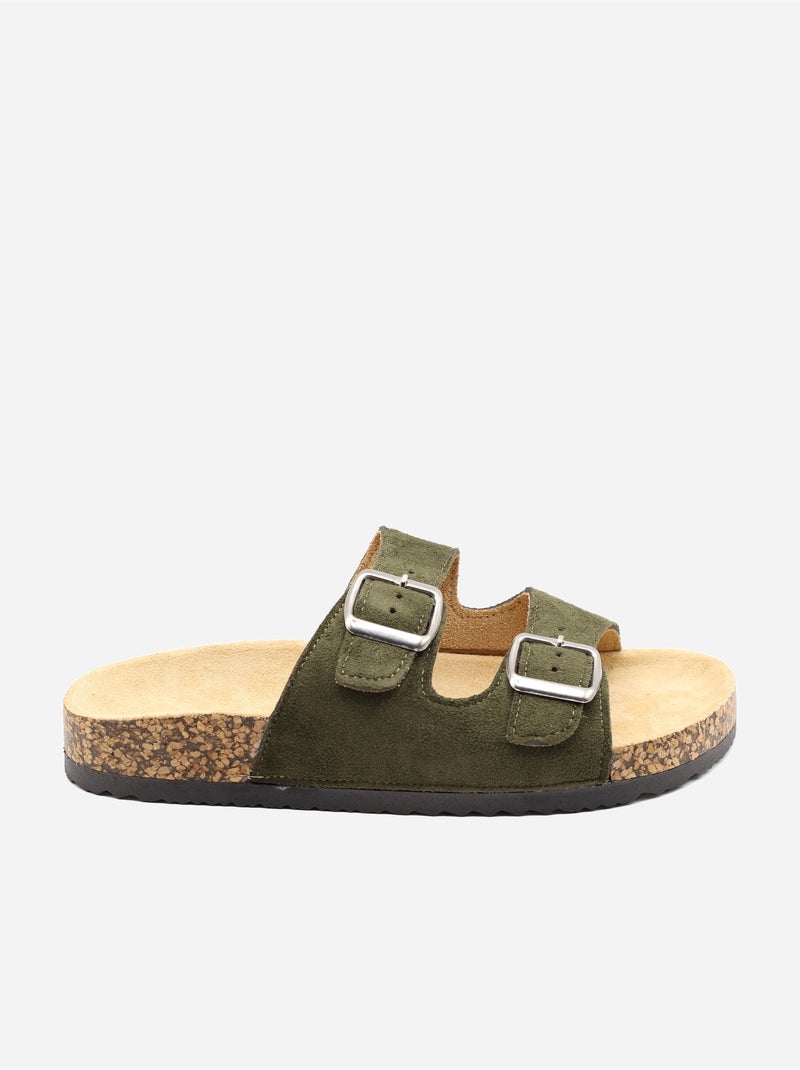 Mules a doppio cinturino Verde - Kiabi