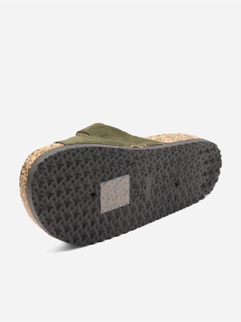 Mules a doppio cinturino Verde - Kiabi