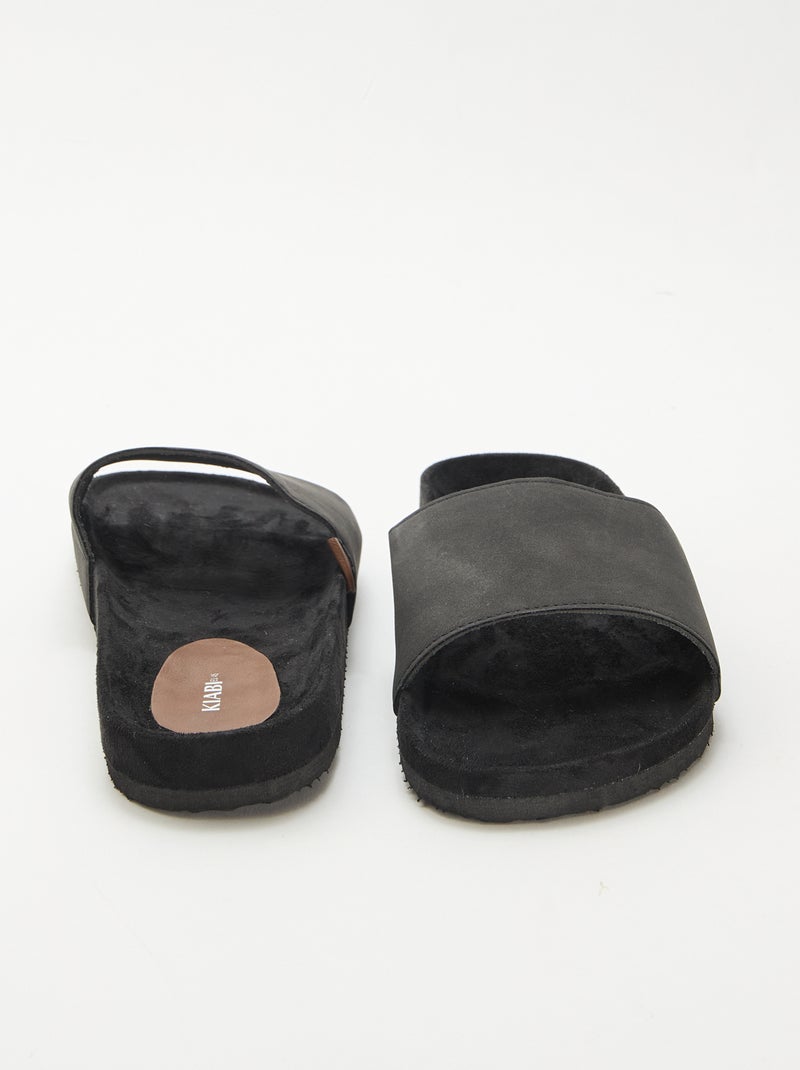 Mules a una fascia Nero - Kiabi