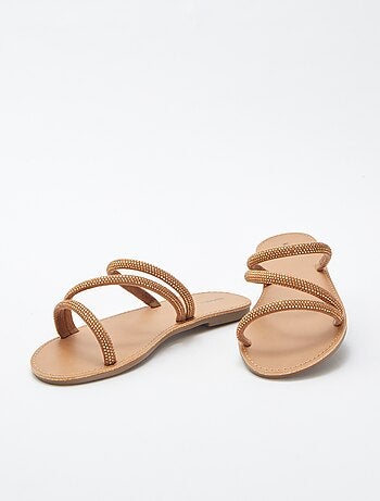 Mules basse con strass