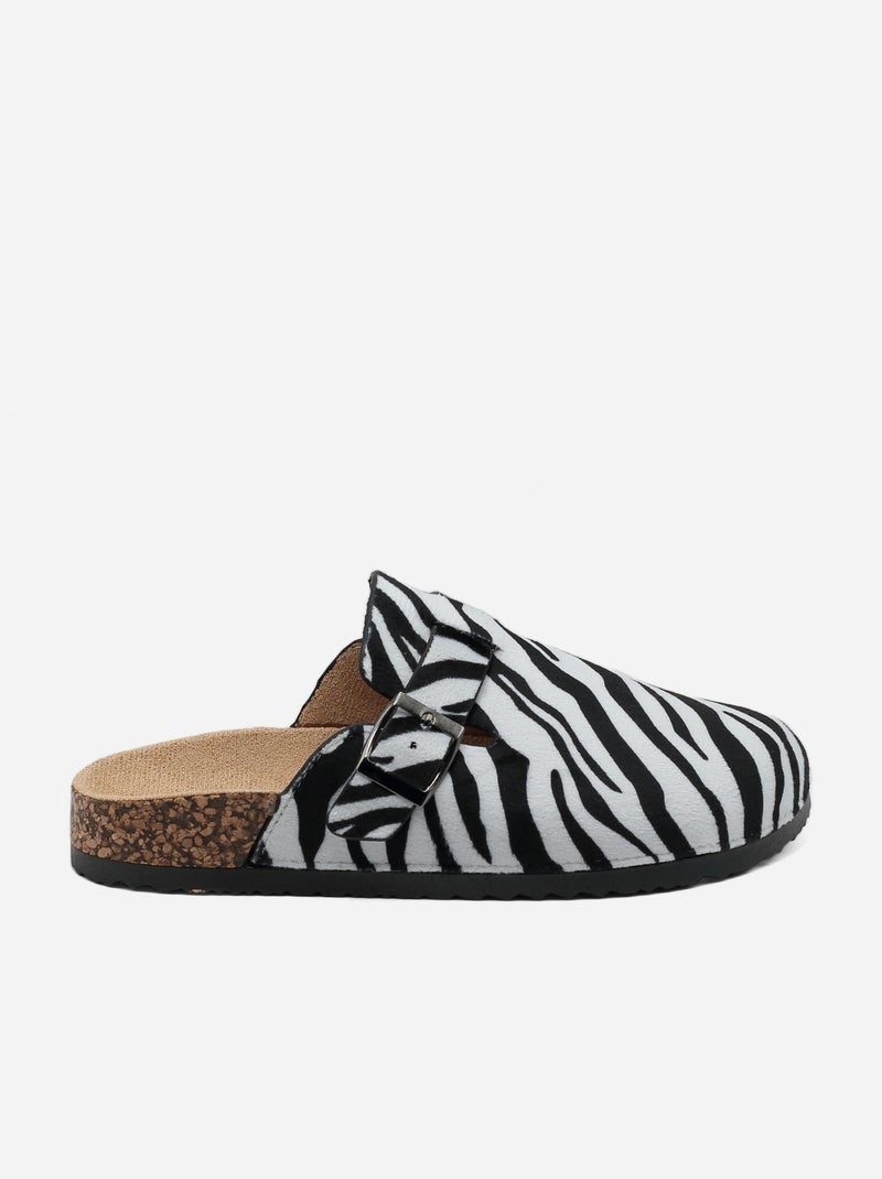 Mules cinturino incrociato Bianco Nero - Kiabi