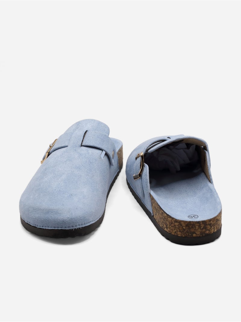 Mules cinturino incrociato Blu - Kiabi