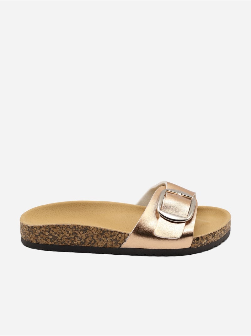 Mules cinturino incrociato Champagne - Kiabi