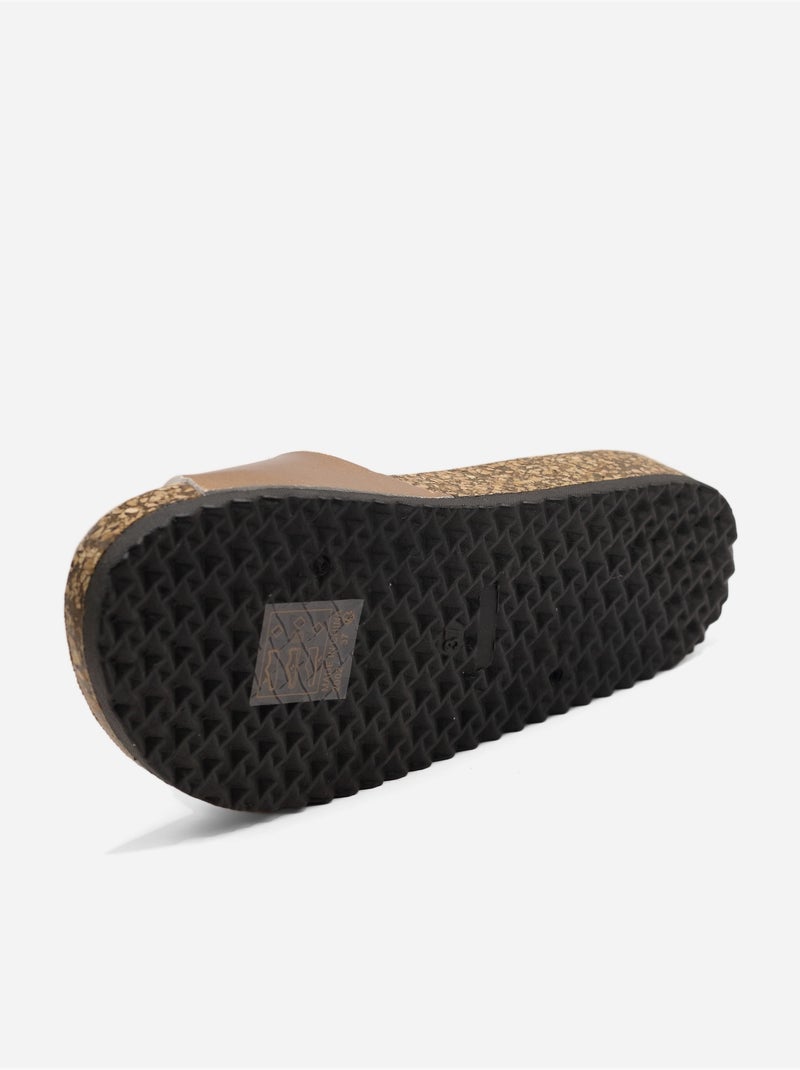 Mules cinturino incrociato Champagne - Kiabi