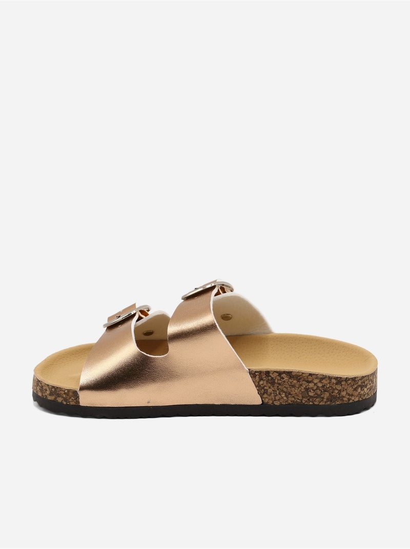 Mules cinturino incrociato Champagne - Kiabi