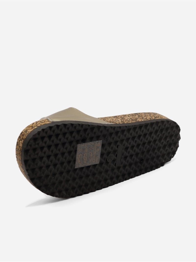 Mules cinturino incrociato Dorato/Oro - Kiabi
