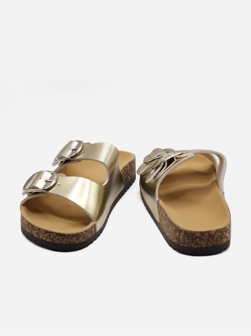 Mules cinturino incrociato Dorato/Oro - Kiabi