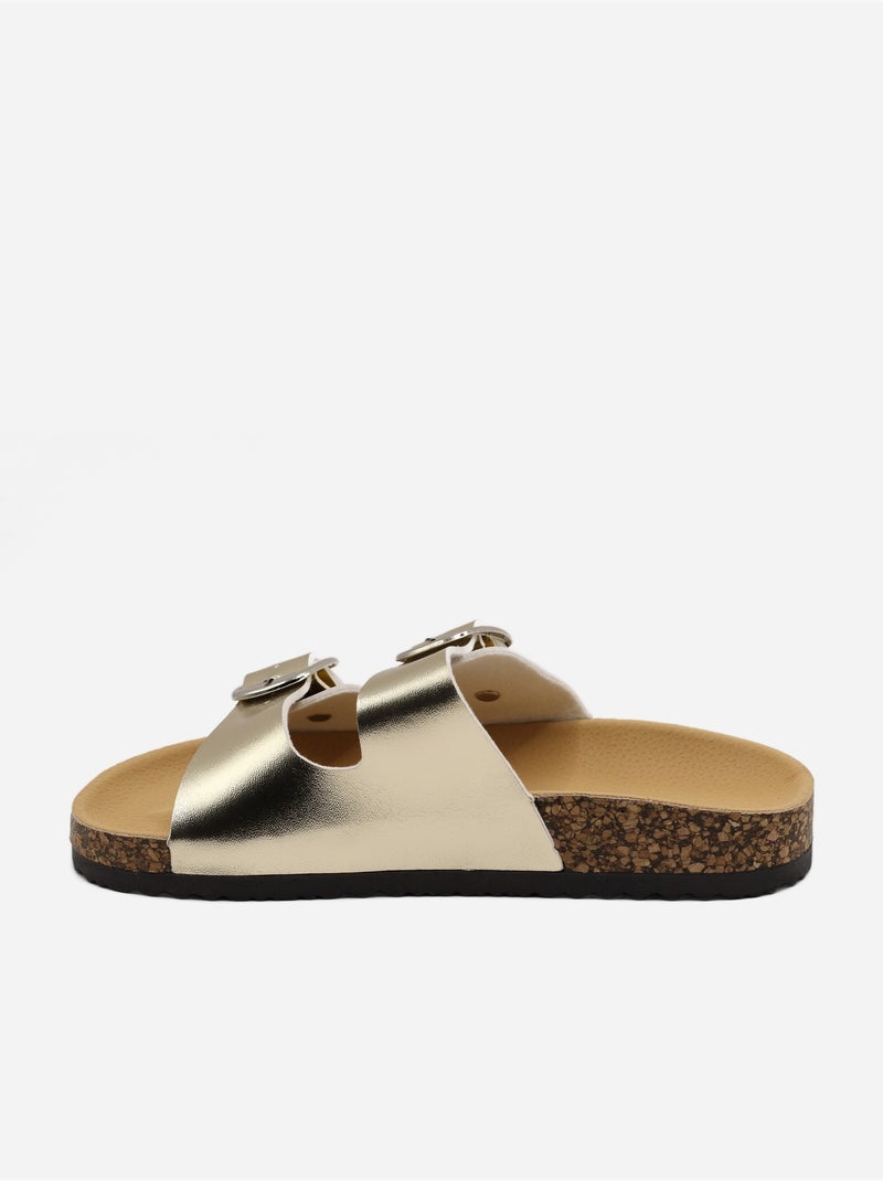 Mules cinturino incrociato Dorato/Oro - Kiabi